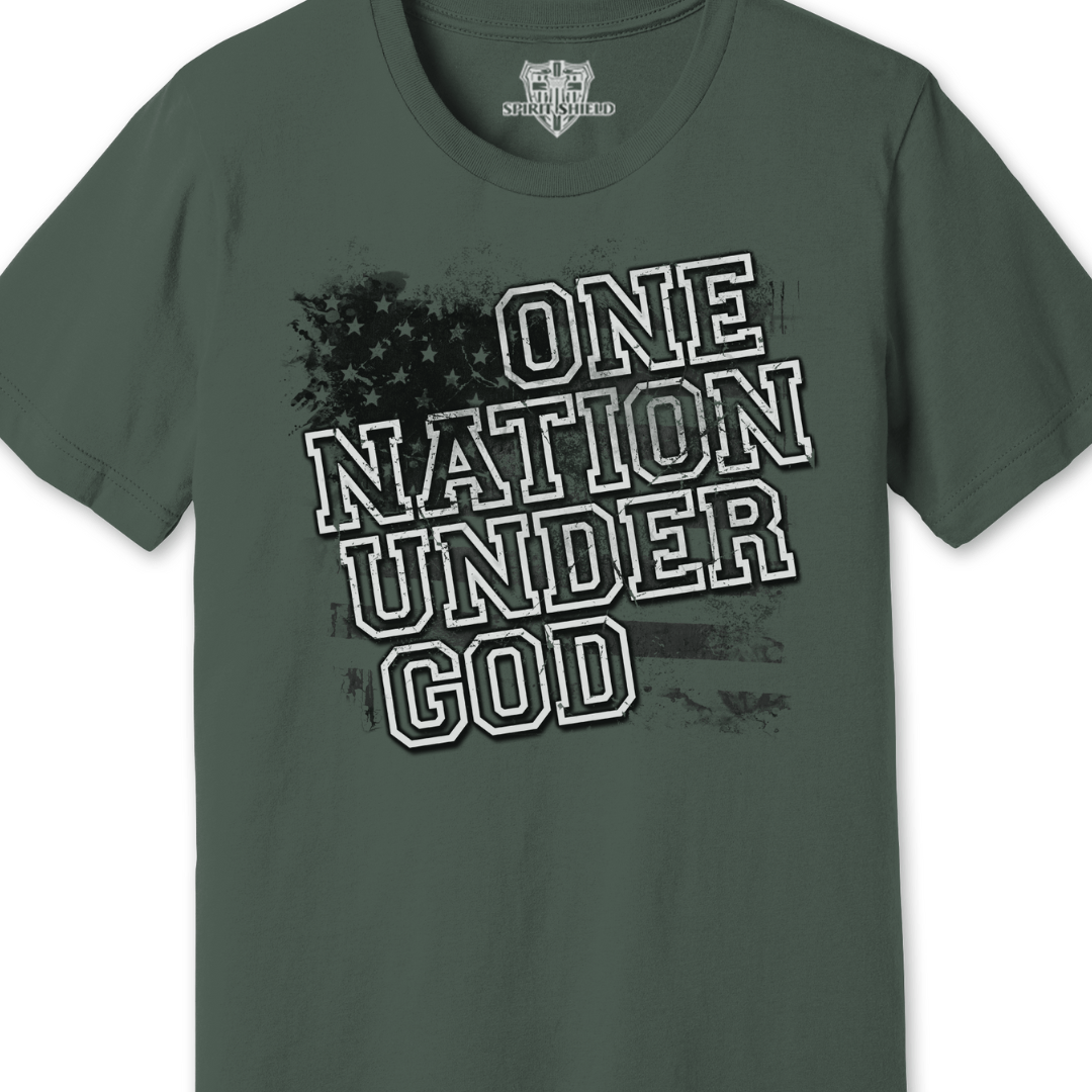 ellyandgrace 560MR One Nation Under God Men's Multicolor Unisex Shirt
