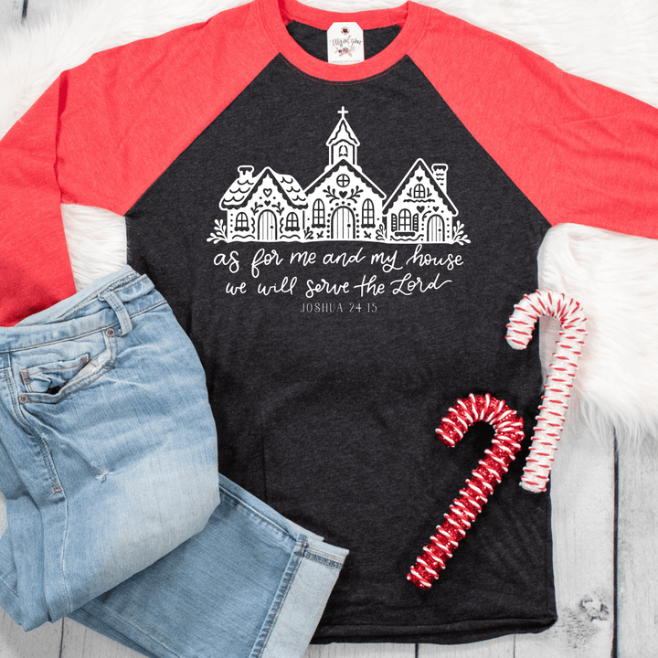 ellyandgrace 6051 As For Me And My House Raglan