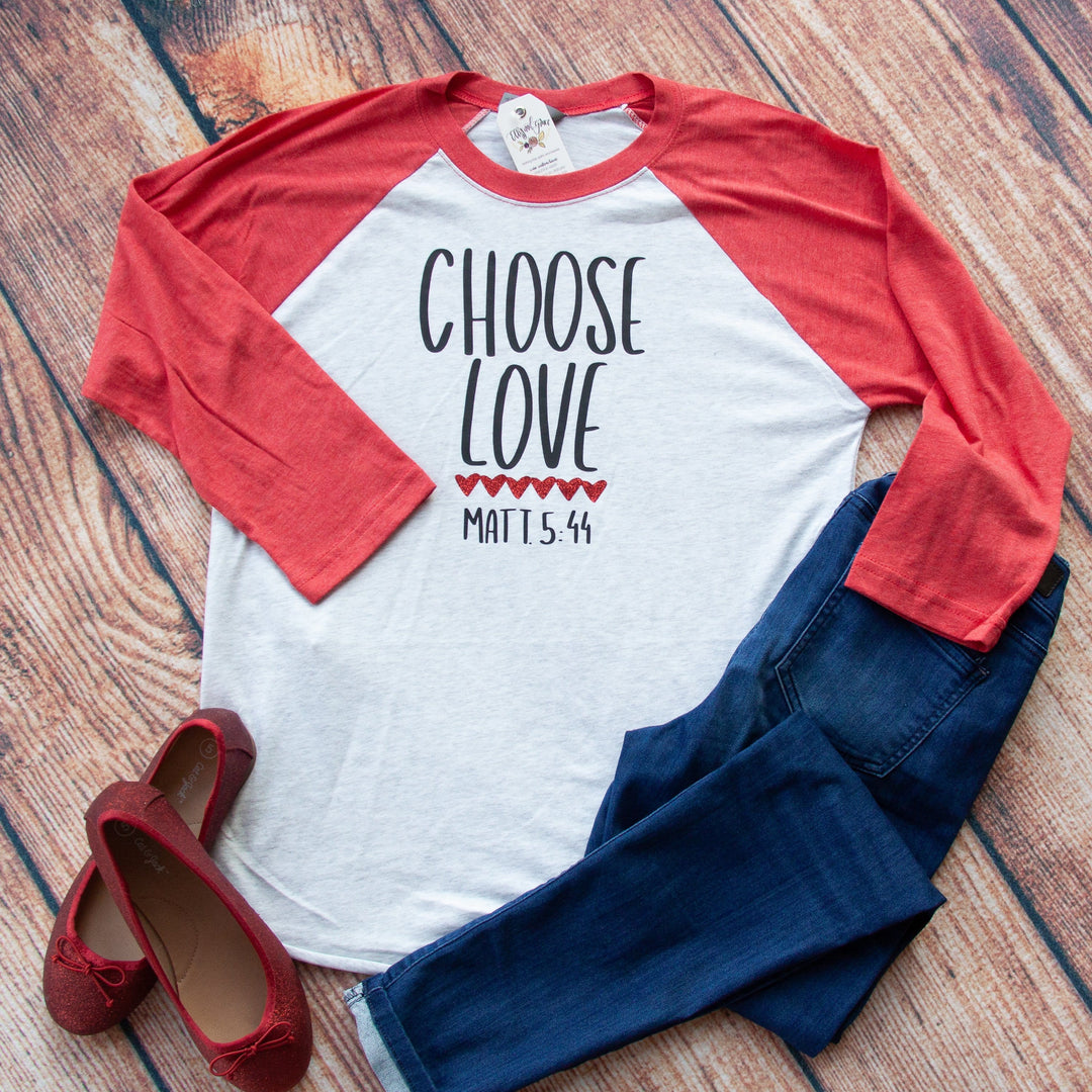 ellyandgrace 6051 Choose Love Raglan