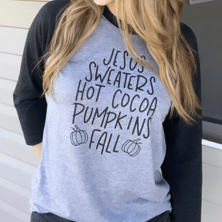 ellyandgrace 6051 Fall Things Raglan