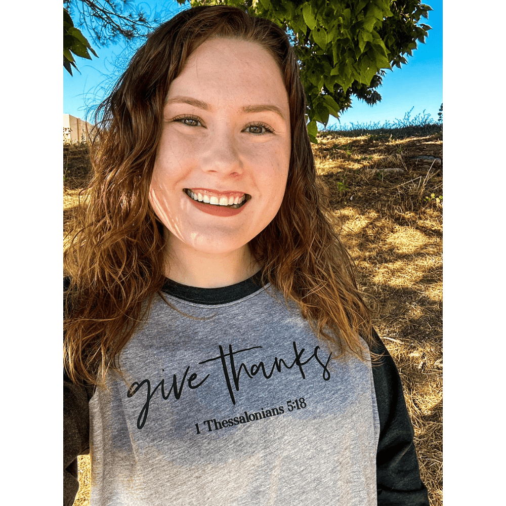 ellyandgrace 6051 Give Thanks Raglan