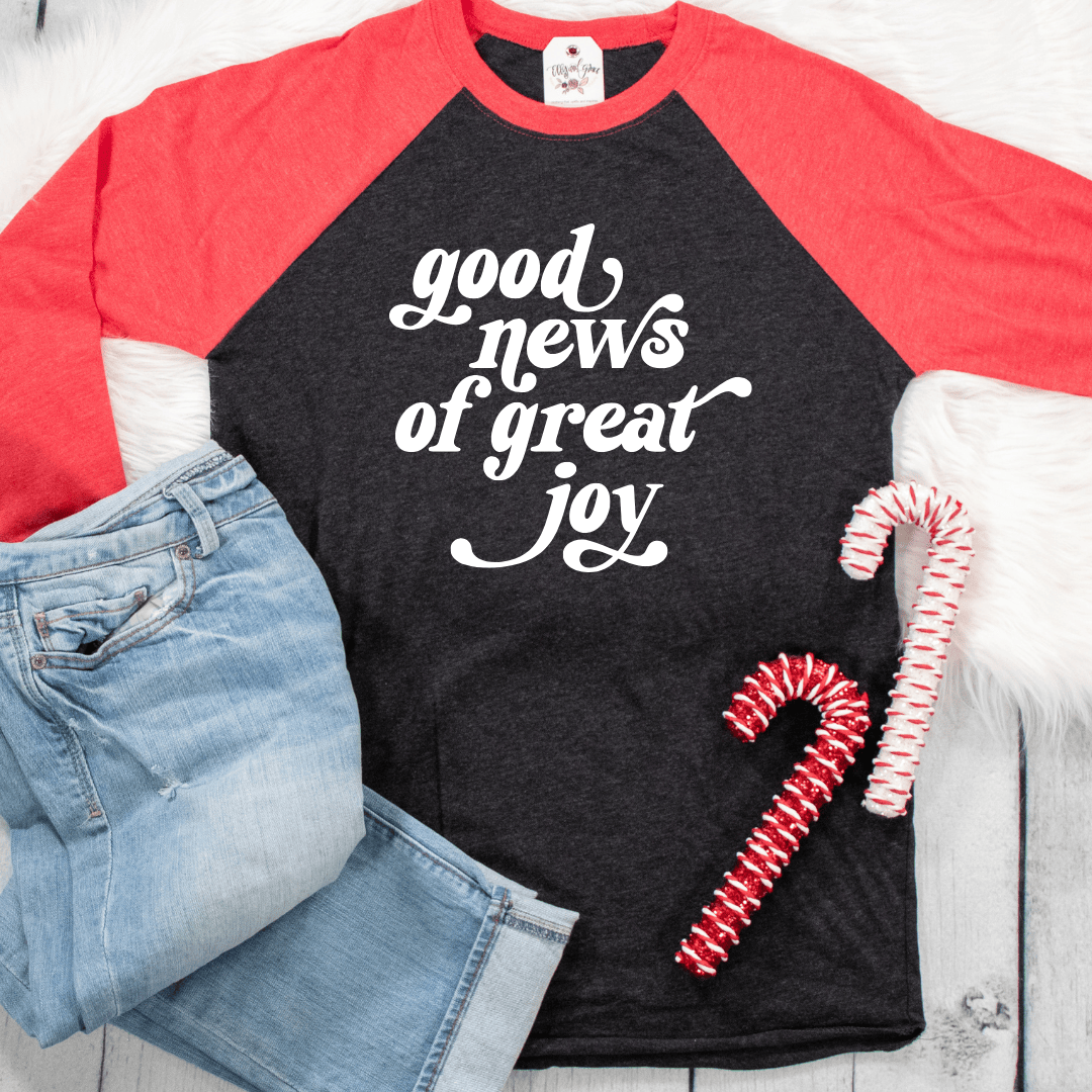 ellyandgrace 6051 Good News Of Great Joy Raglan