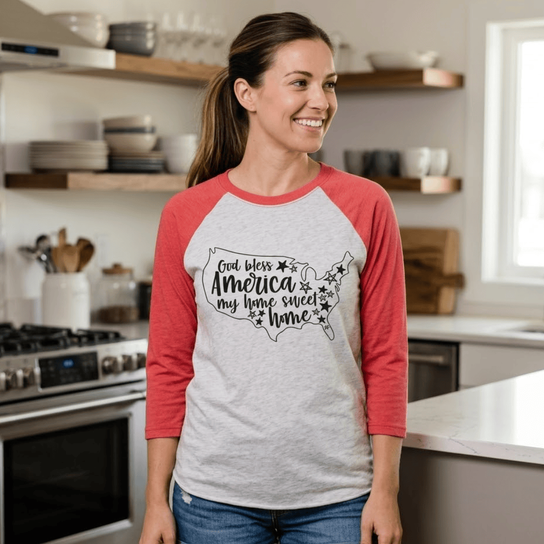 ellyandgrace 6051 Home Sweet Home Raglan
