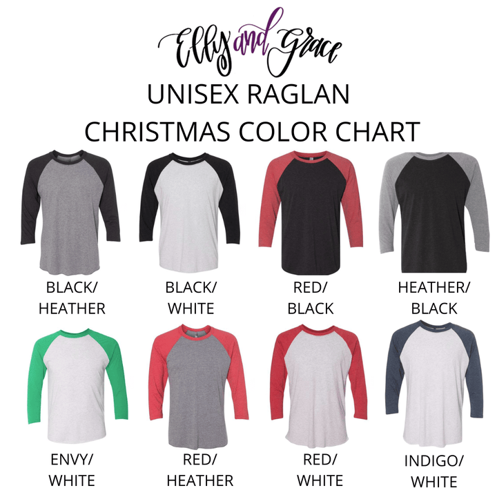 ellyandgrace 6051 Merry Christmas Raglan
