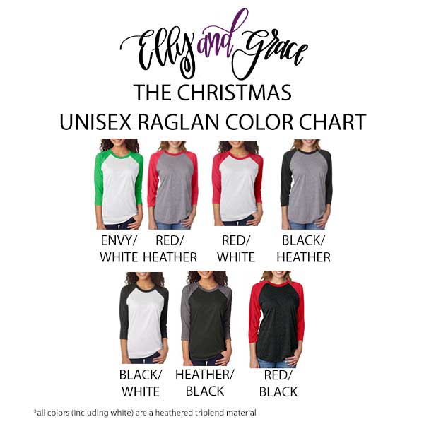 ellyandgrace 6051 RETIRED Christmas Carol Tree Raglan