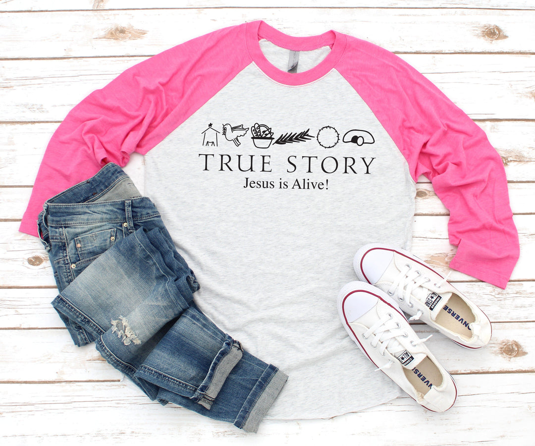 ellyandgrace 6051 Symbols True Story Raglan