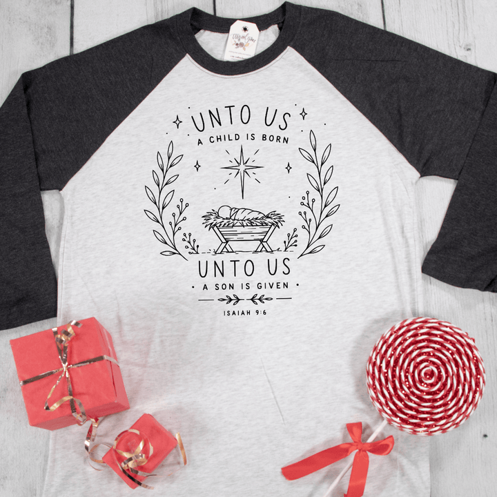 ellyandgrace 6051 Unto Us Raglan