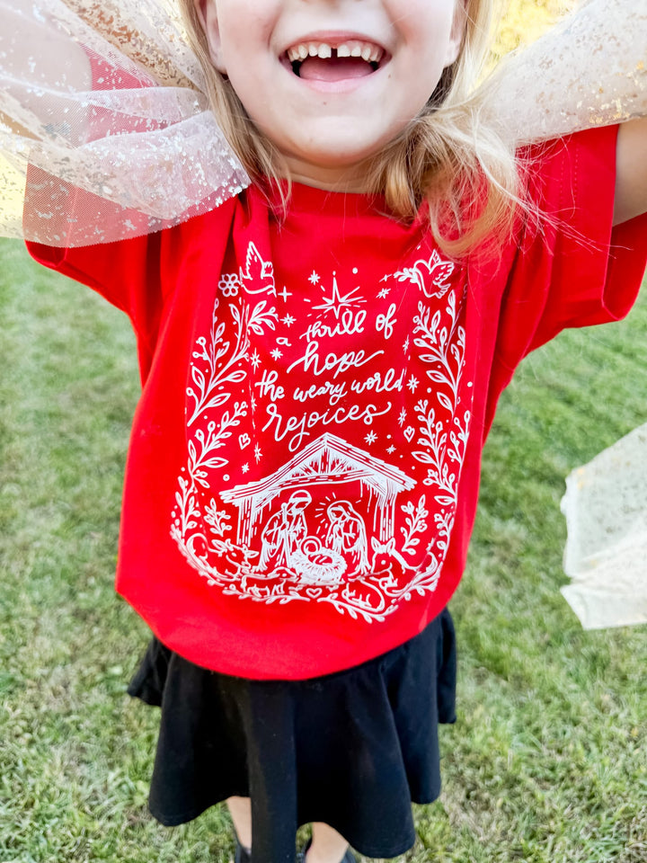 ellyandgrace 6101 A Thrill Of Hope Unisex Youth Shirt