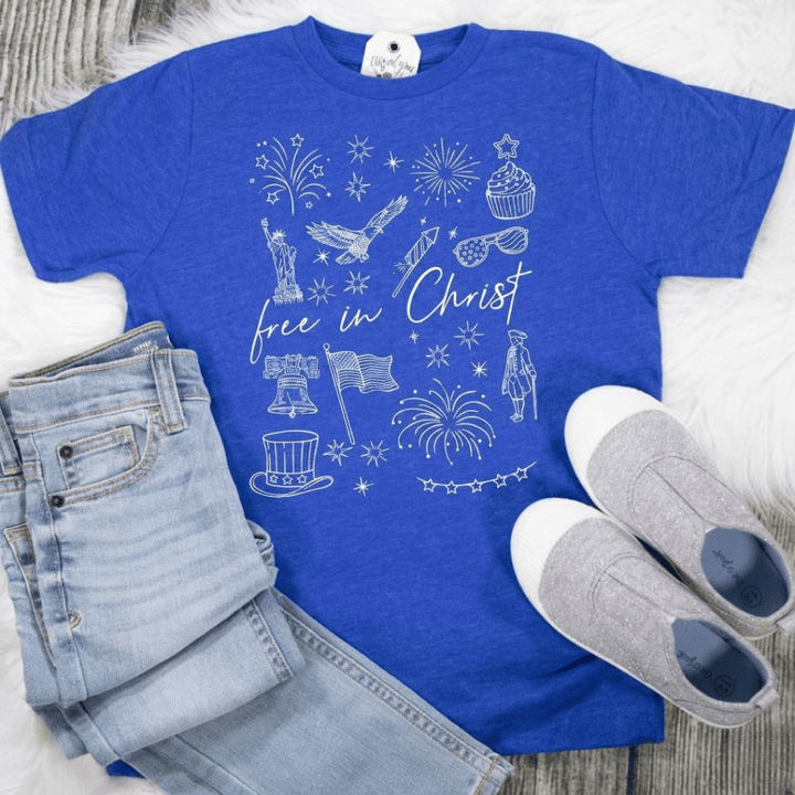 ellyandgrace 6101 Free In Christ Celebration Unisex Youth Shirt