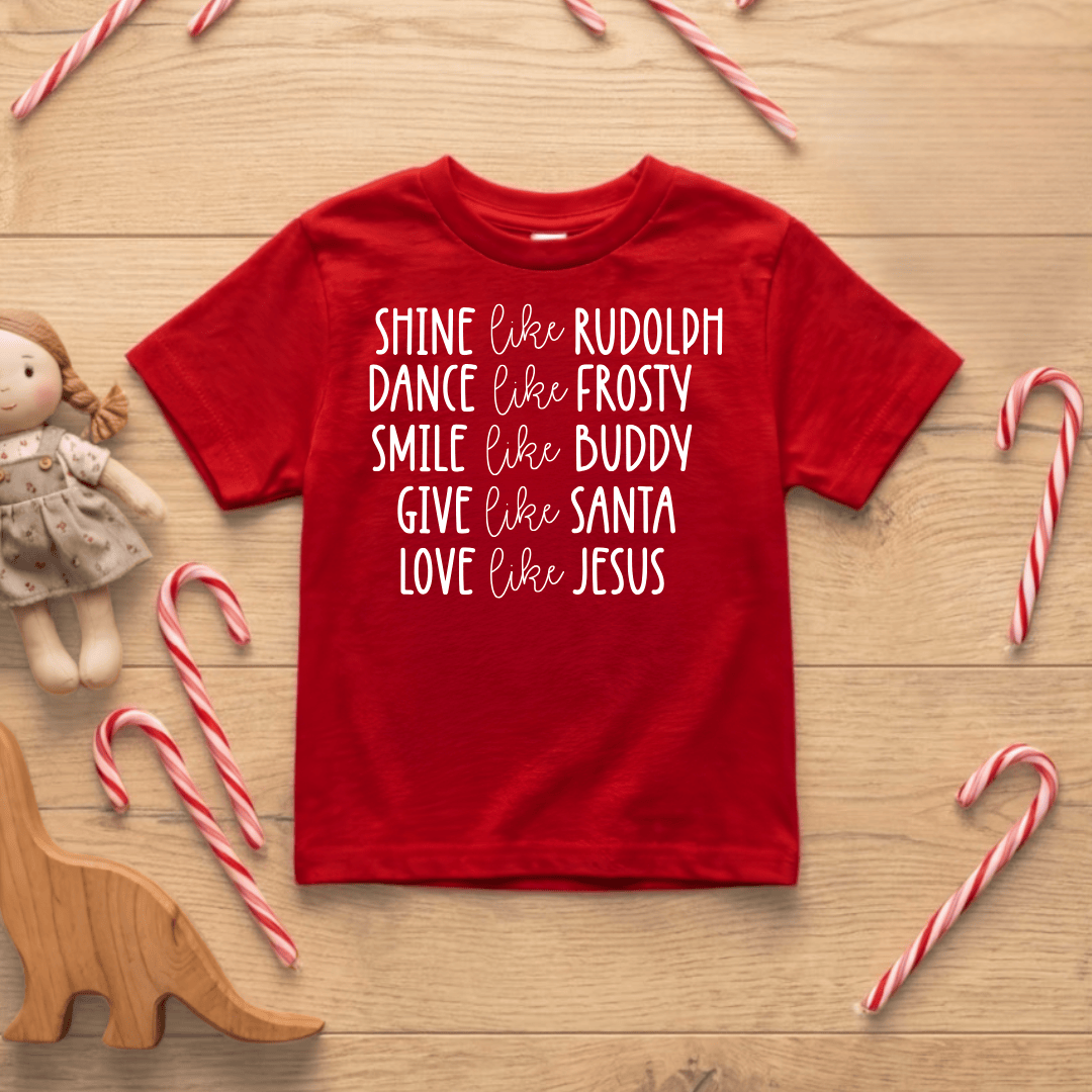 ellyandgrace 6101 Shine Like Rudolph Unisex Youth Shirt