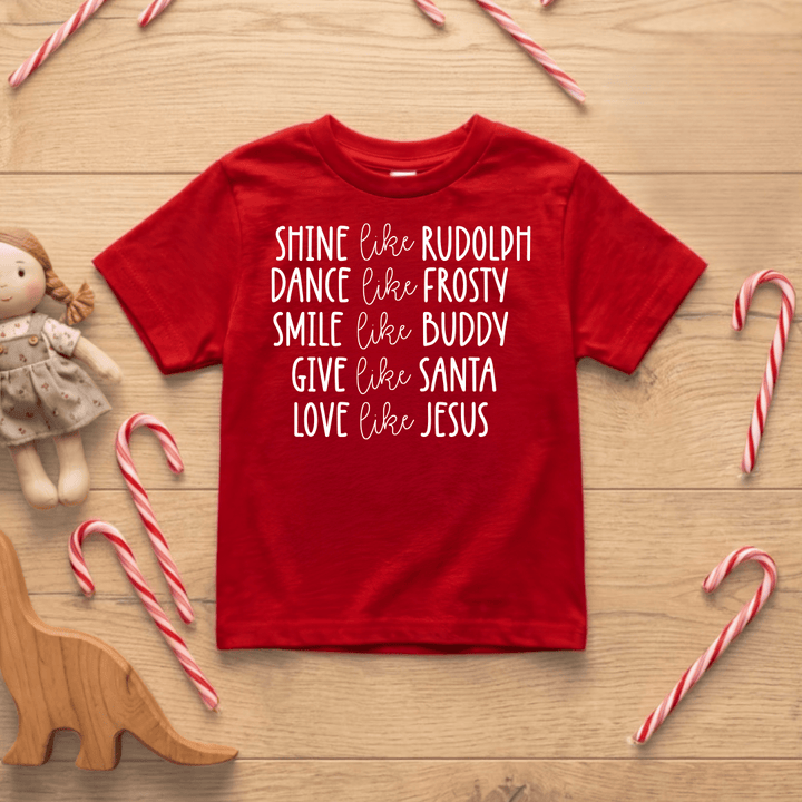 ellyandgrace 6101 Shine Like Rudolph Unisex Youth Shirt
