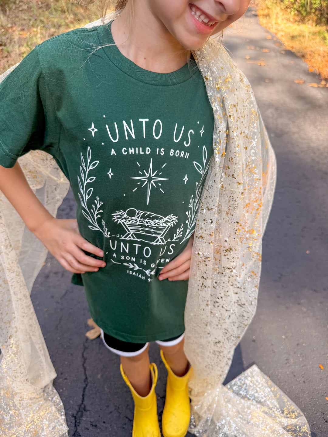ellyandgrace 6101 Unto Us Unisex Youth Shirt