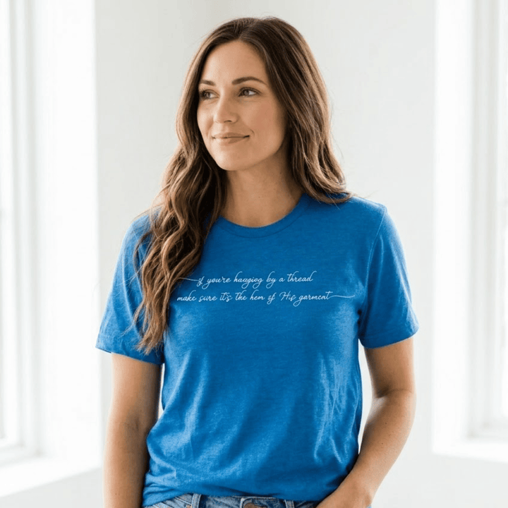 ellyandgrace 64000L If You're Hanging By A Thread Ladies Fit Short Sleeve Shirt