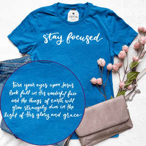 Stay Focused (Turn Your Eyes) Ladies Fit Short Sleeve Shirt