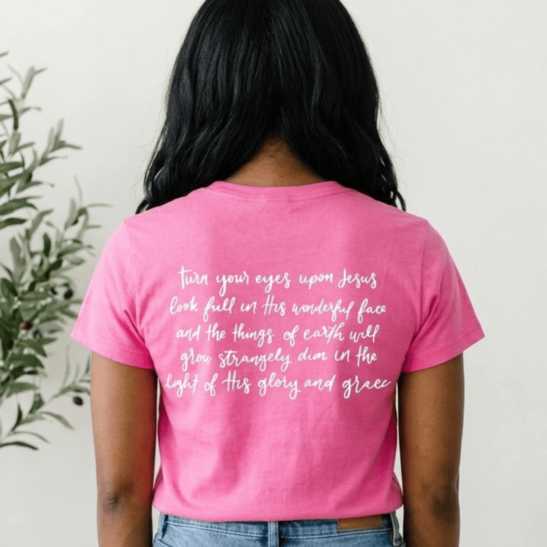 ellyandgrace 64000L Stay Focused (Turn Your Eyes) Ladies Fit Short Sleeve Shirt