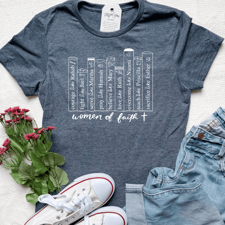 ellyandgrace 64000L Women Of Faith Ladies Fit Short Sleeve Shirt