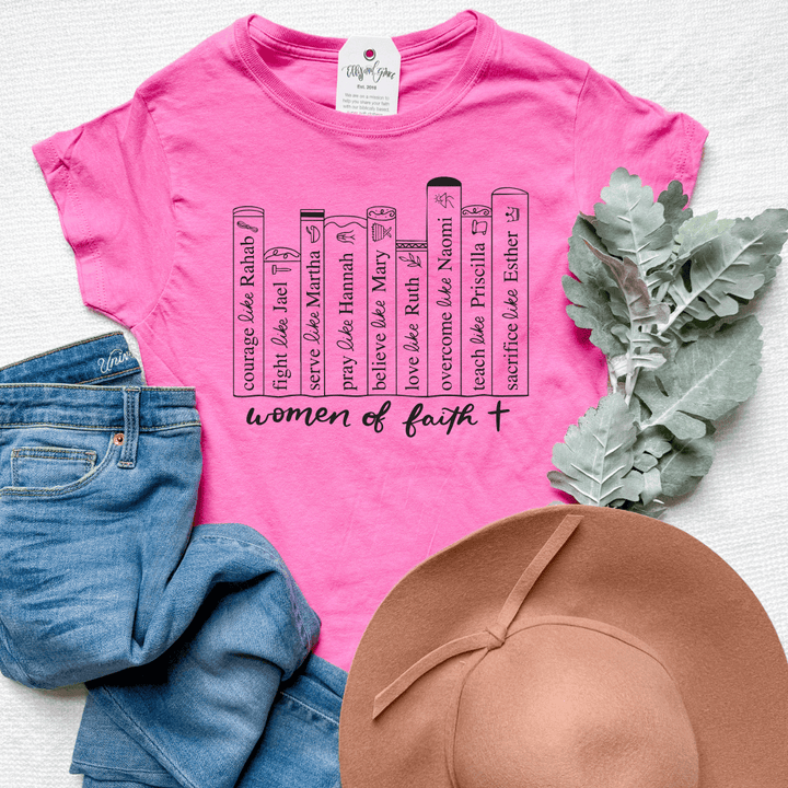 ellyandgrace 64000L Women Of Faith Ladies Fit Short Sleeve Shirt
