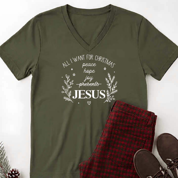 ellyandgrace 6405 All I Want For Christmas Relaxed Ladies Vneck