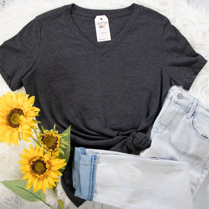ellyandgrace 6405 Create Your Own Relaxed Ladies Christian V-Neck