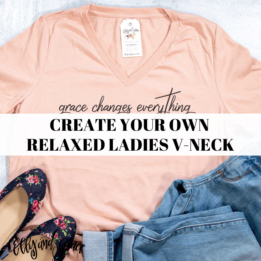 ellyandgrace 6405 Create Your Own Relaxed Ladies V-Neck