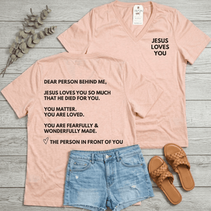 Dear Person Behind Me Short Sleeve V-neck