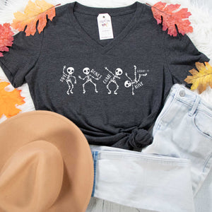 Dry Bones Come Alive Relaxed Ladies V-Neck