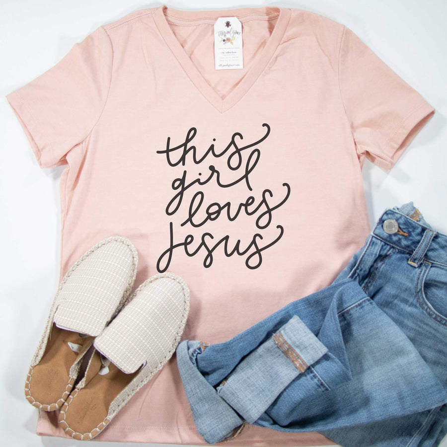 V-Neck Christian T Shirts for Women