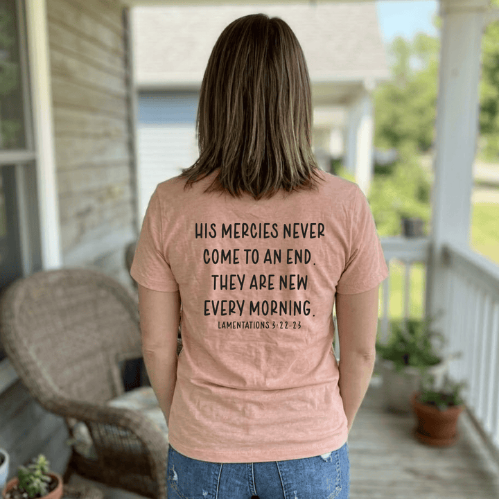 ellyandgrace 6405 New Morning New Mercies Ladies V-Neck
