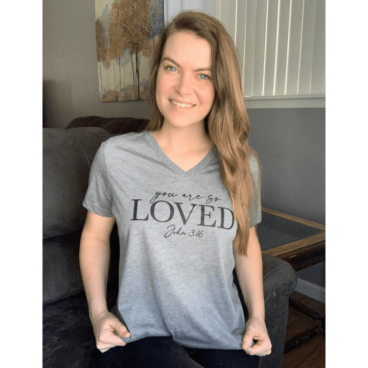 ellyandgrace 6405 You are So Loved Relaxed Ladies Vneck