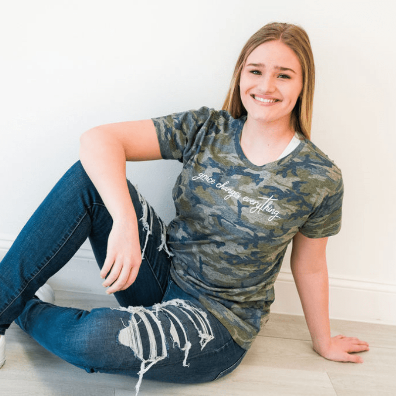 ellyandgrace 6901 Grace Changes Everything Camo Unisex Tee