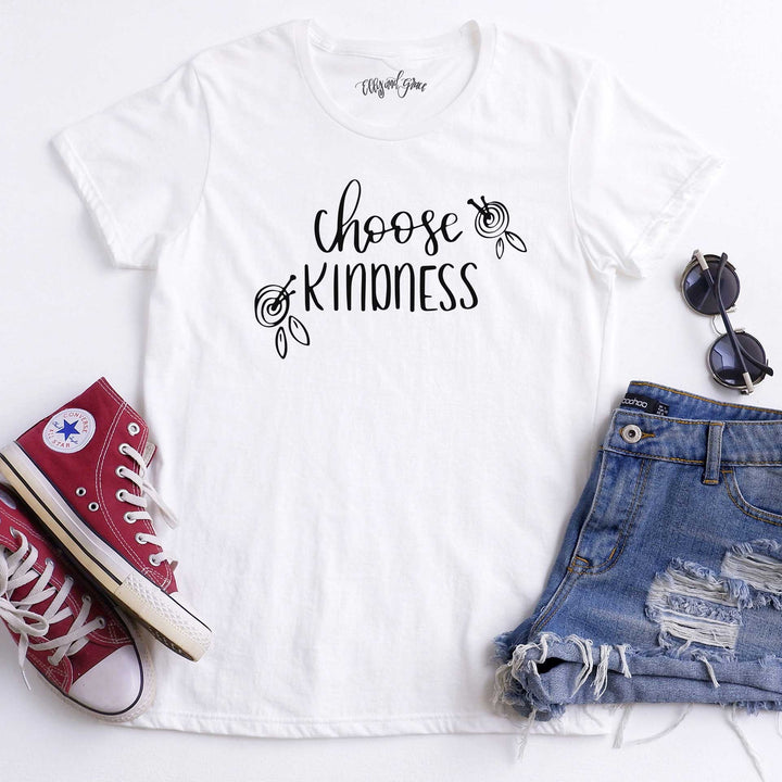 ellyandgrace 880 Choose Kindness Ladies Short Sleeve Shirt
