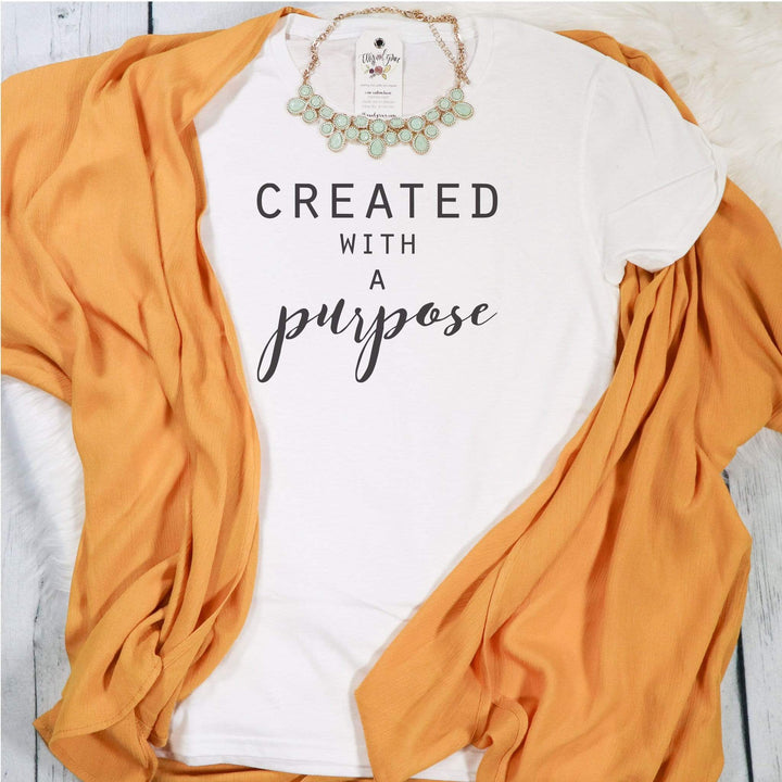 ellyandgrace 880 Created with a Purpose Ladies Short Sleeve Shirt