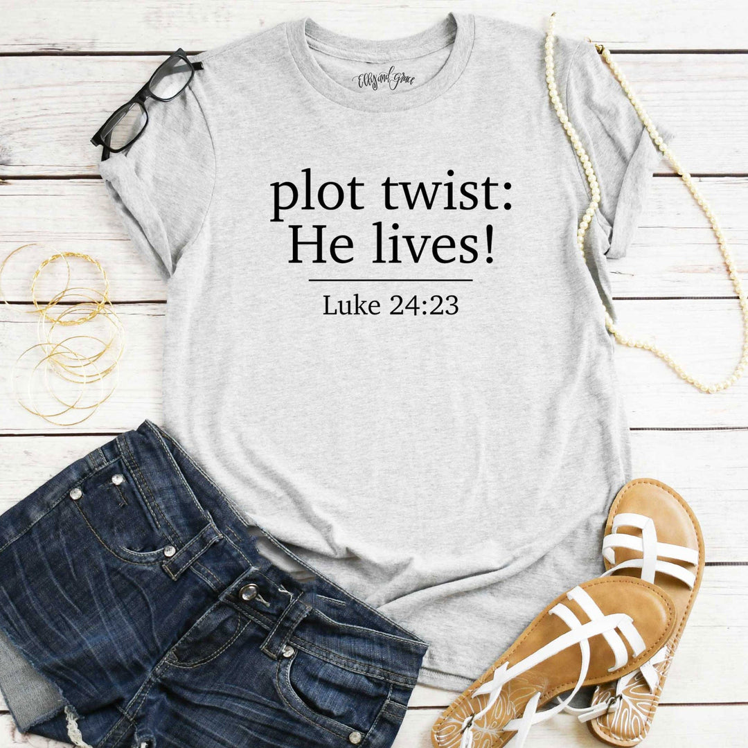 Plot Twist: He Lives! Ladies Short Sleeve Shirt
