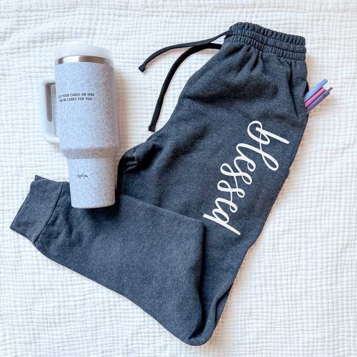 ellyandgrace 975MPR Blessed Modern Fleece Joggers