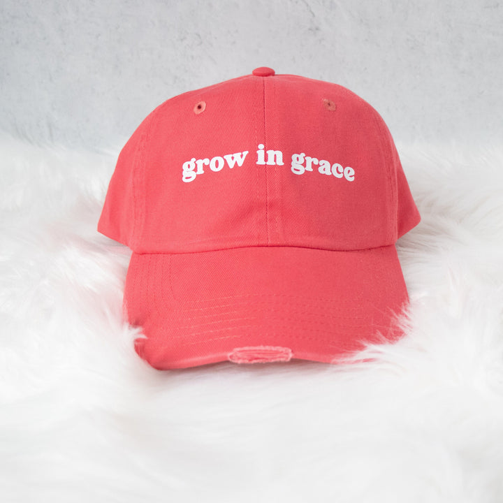 ellyandgrace AP1920 Grow in Grace Distressed Hat