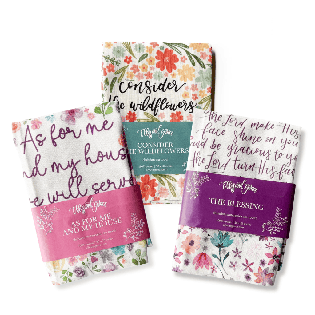 ellyandgrace Black Friday 3 Tea Towel Bundle
