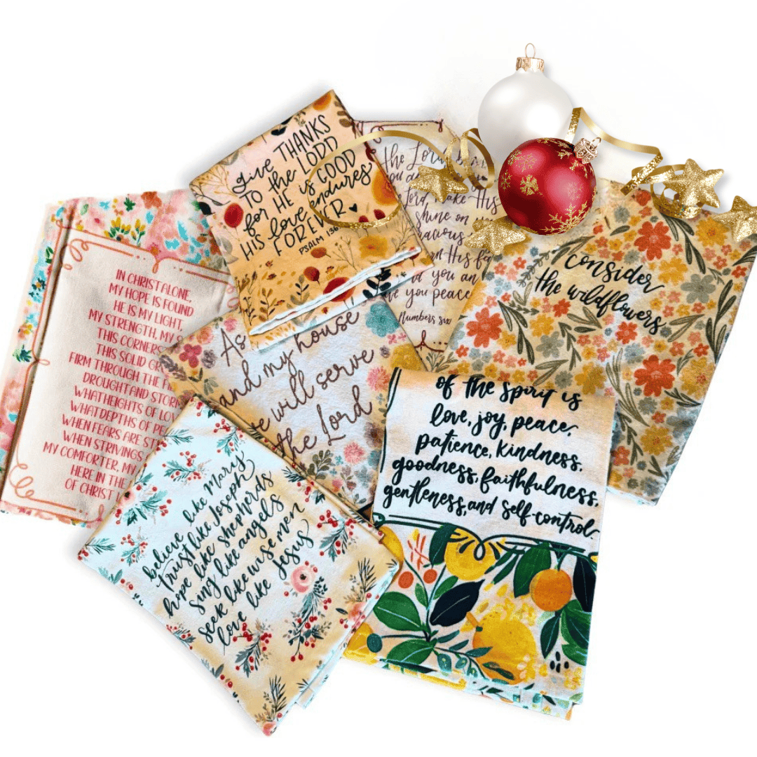 ellyandgrace Black Friday Bundle: 7 Christian Tea Towels!