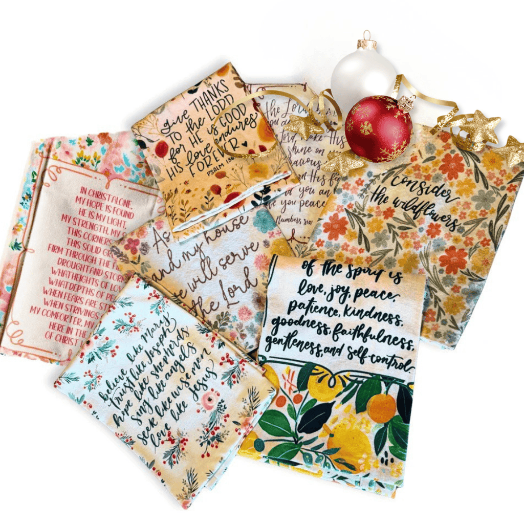 ellyandgrace Black Friday Bundle: 7 Christian Tea Towels!