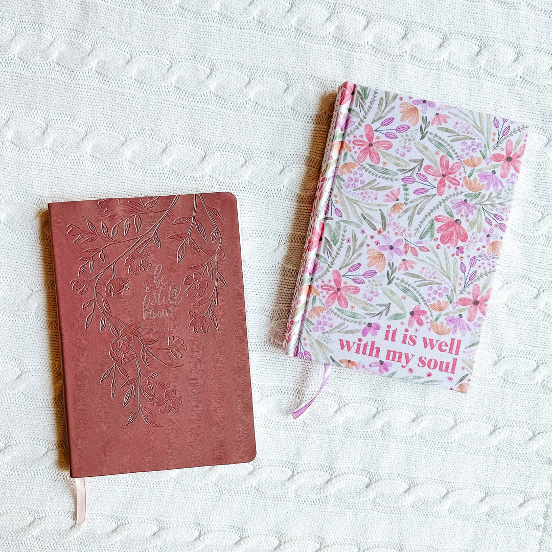 ellyandgrace Black Friday TWO Journal Inspirational Journal Bundle: It Is Well + Be Still