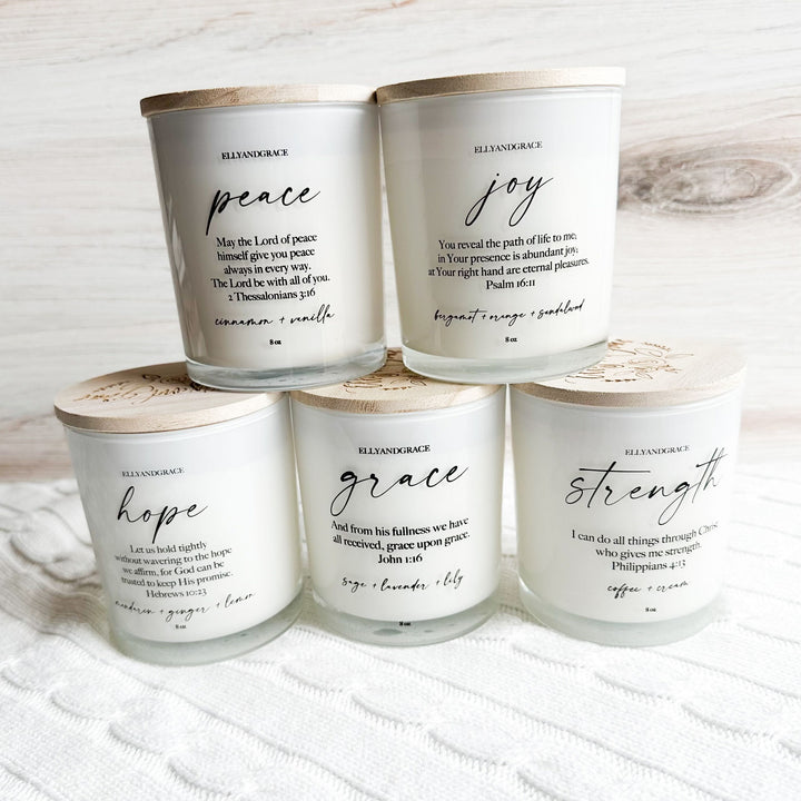 ellyandgrace CANDLE Glass Soy 5 Candle Bundle