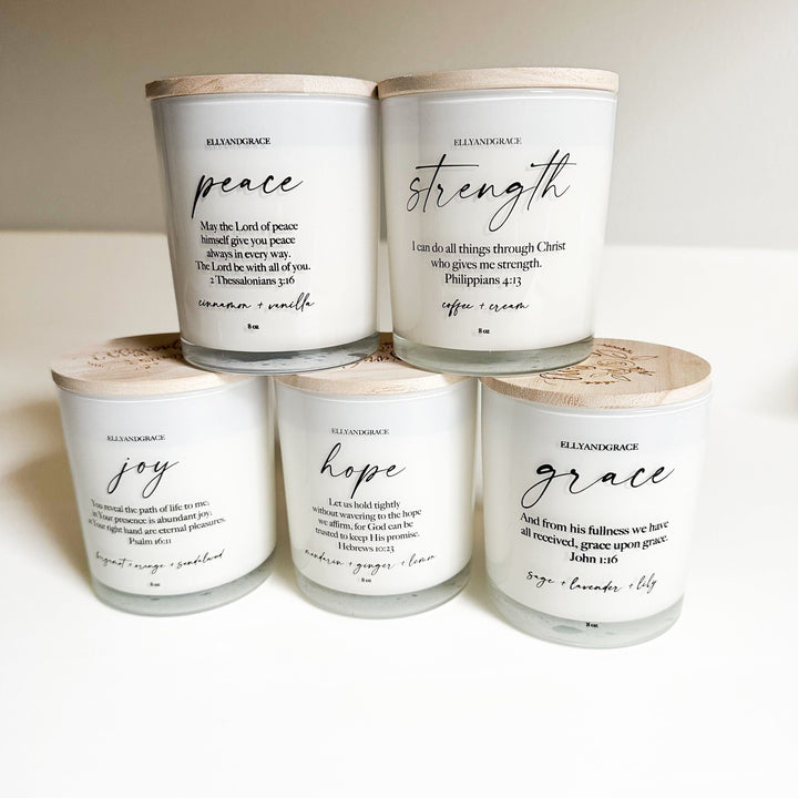 ellyandgrace CANDLE Glass Soy 5 Candle Bundle