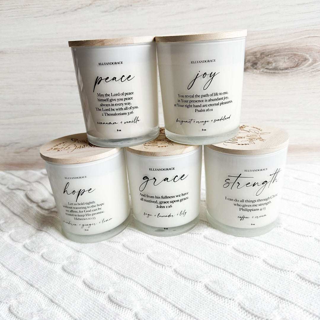 ellyandgrace CANDLE Glass Soy 5 Candle Bundle