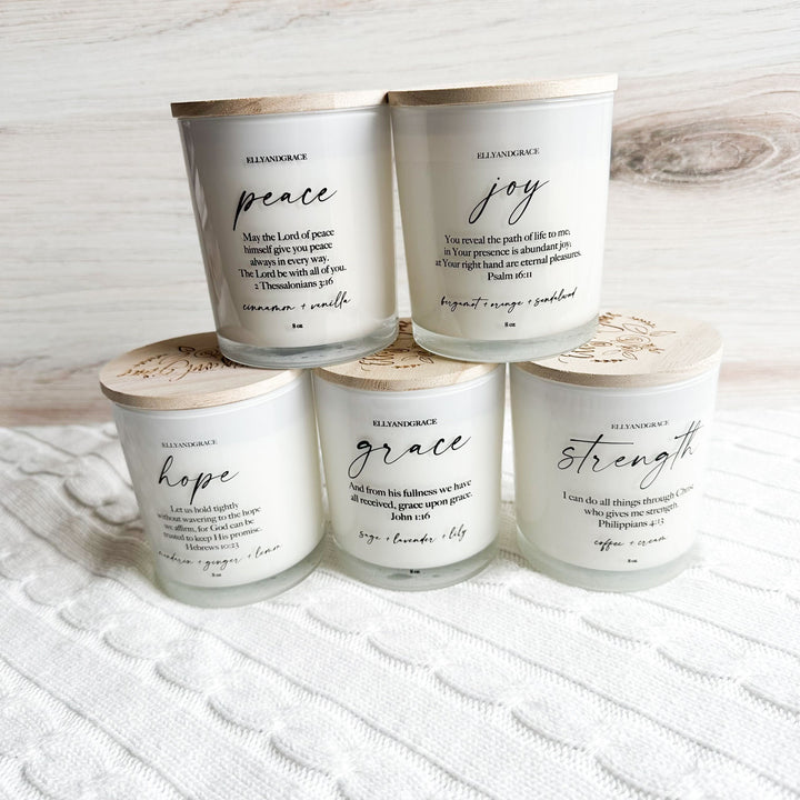 ellyandgrace CANDLE Glass Soy 5 Candle Bundle
