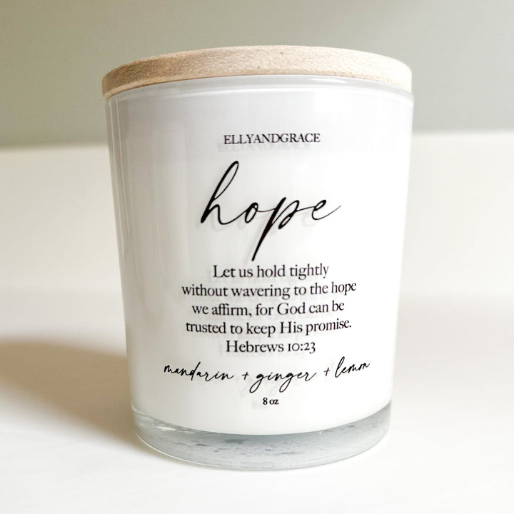 ellyandgrace CANDLE HOPE Glass Soy Candle