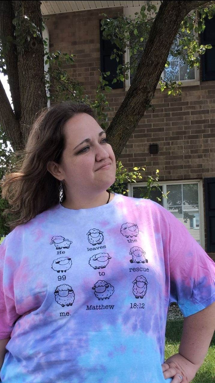 He Leaves The 99 Sheep Tie Dye Unisex Christian Shirt