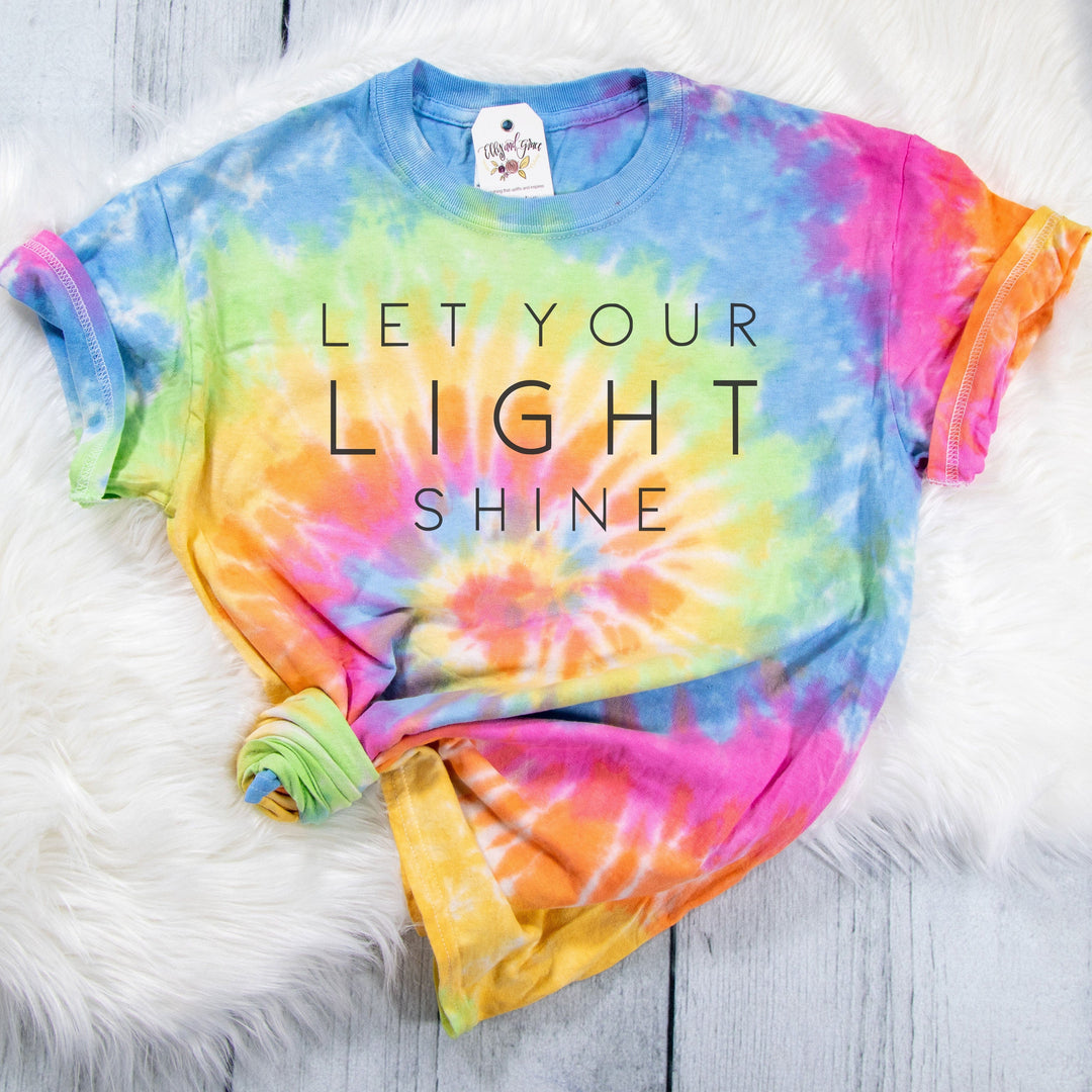 ellyandgrace CD100 Let Your Light Shine Tie Dye Unisex Shirt