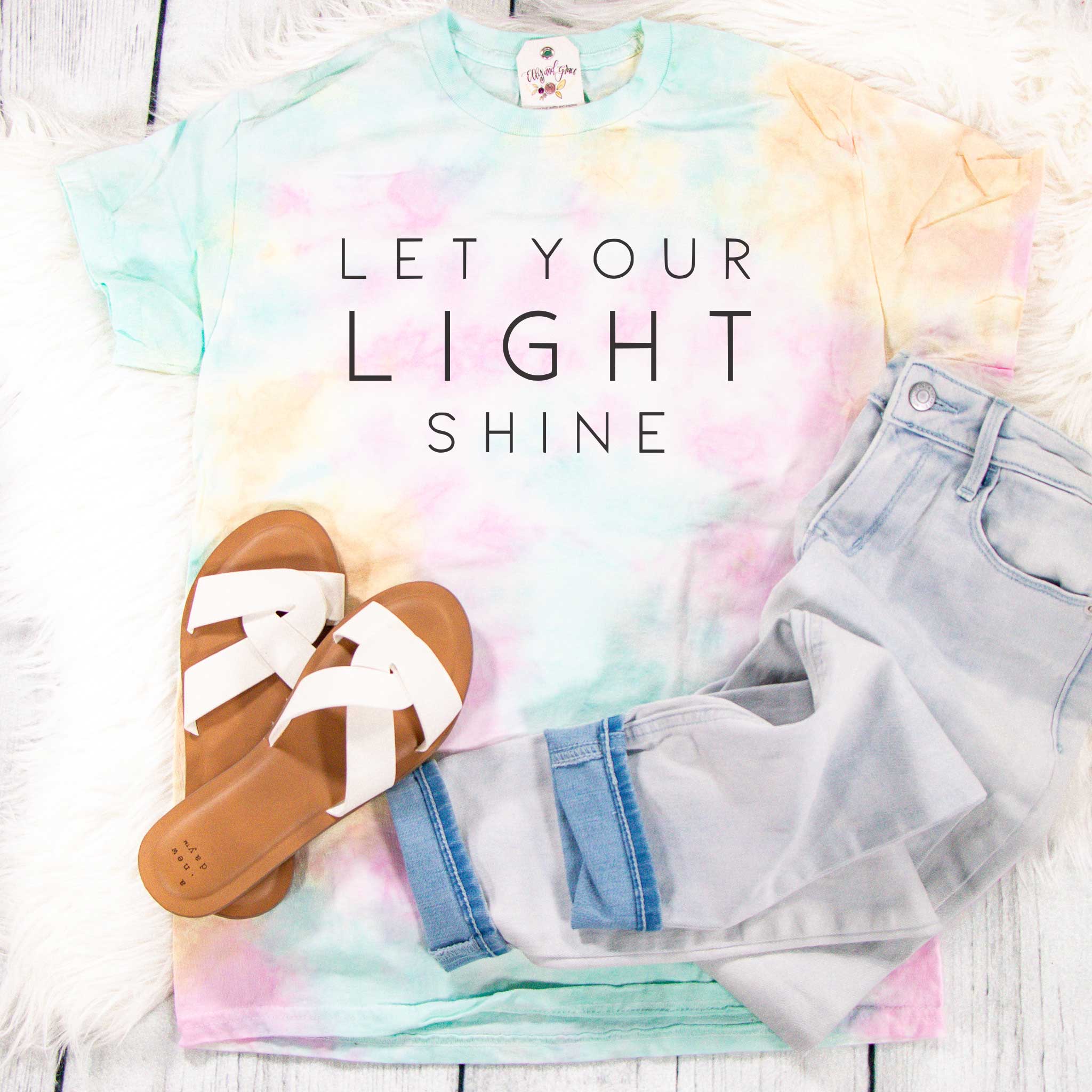 Let Your Light Shine Tie Dye Unisex Christian Shirt