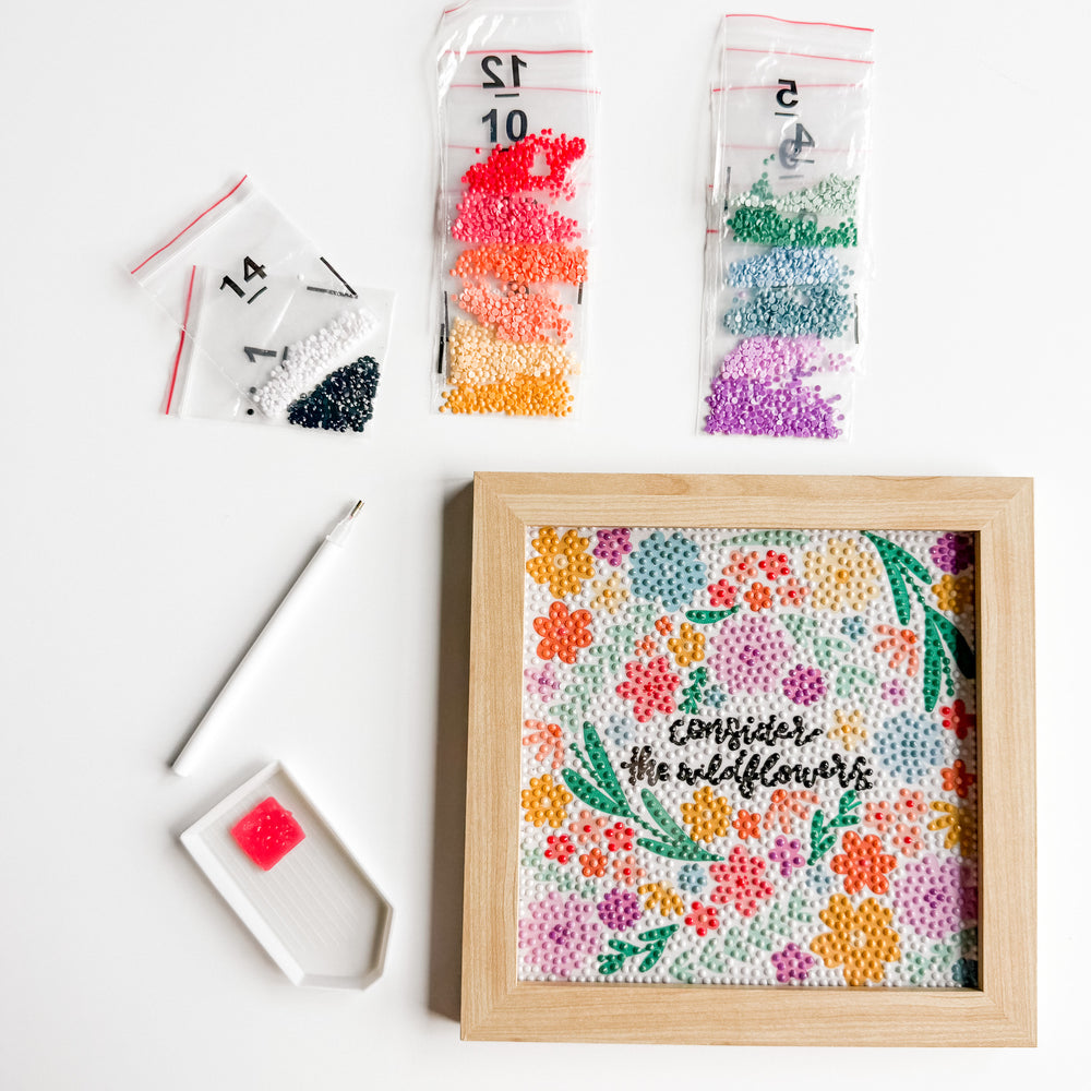 ellyandgrace Diamond Art Kit Consider the Wildflowers Diamond Art Kit