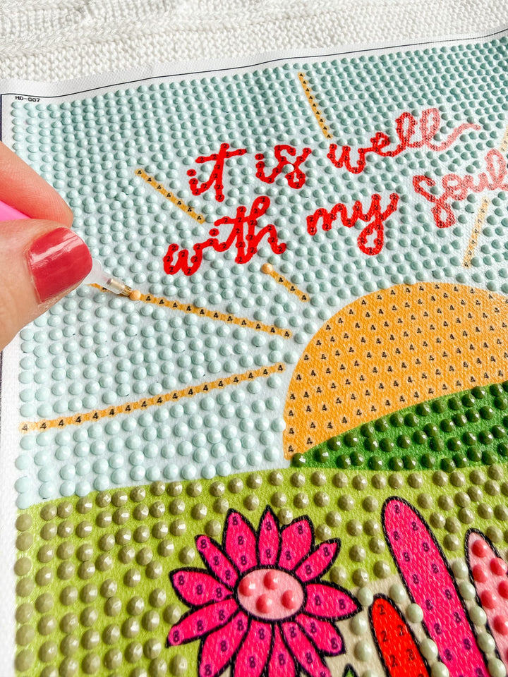 ellyandgrace Diamond Art Kit It is Well Diamond Art Kit