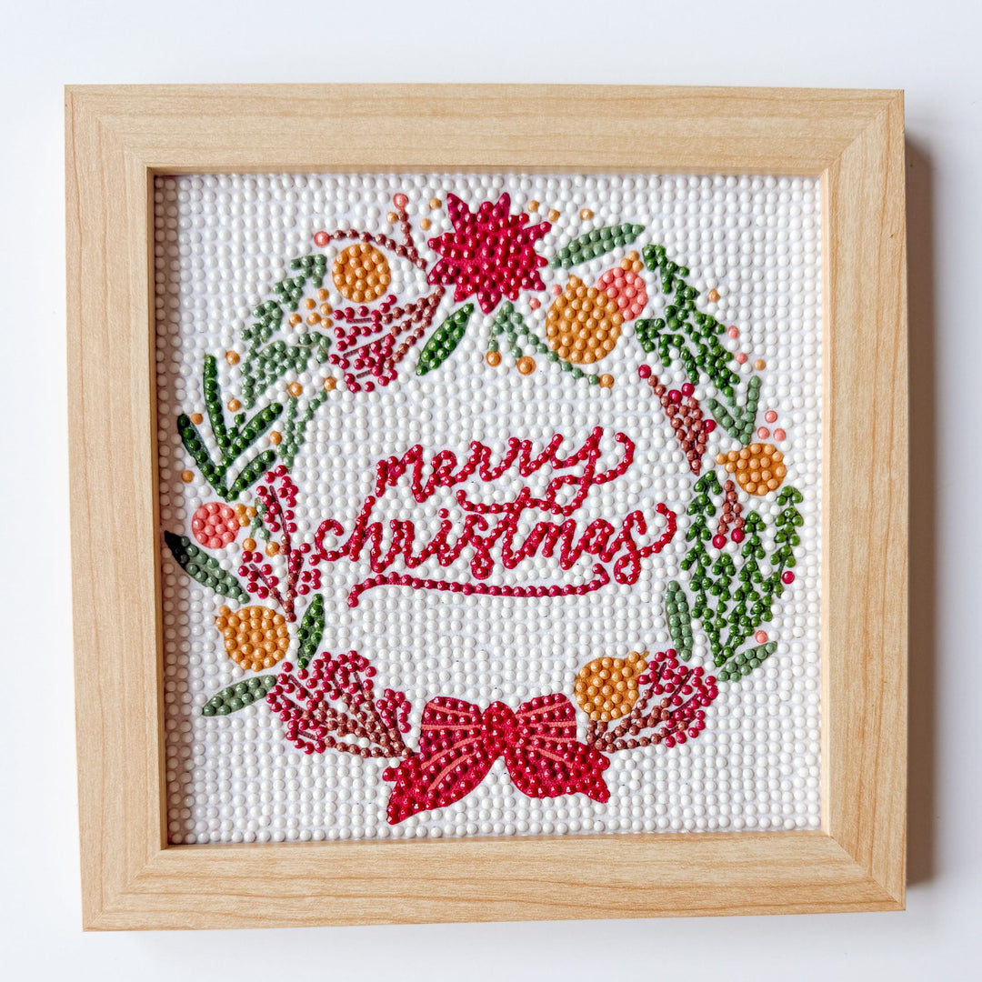 ellyandgrace Diamond Art Kit Merry Christmas Diamond Art Kit
